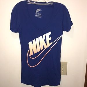 Nike v-neck- XS- blue